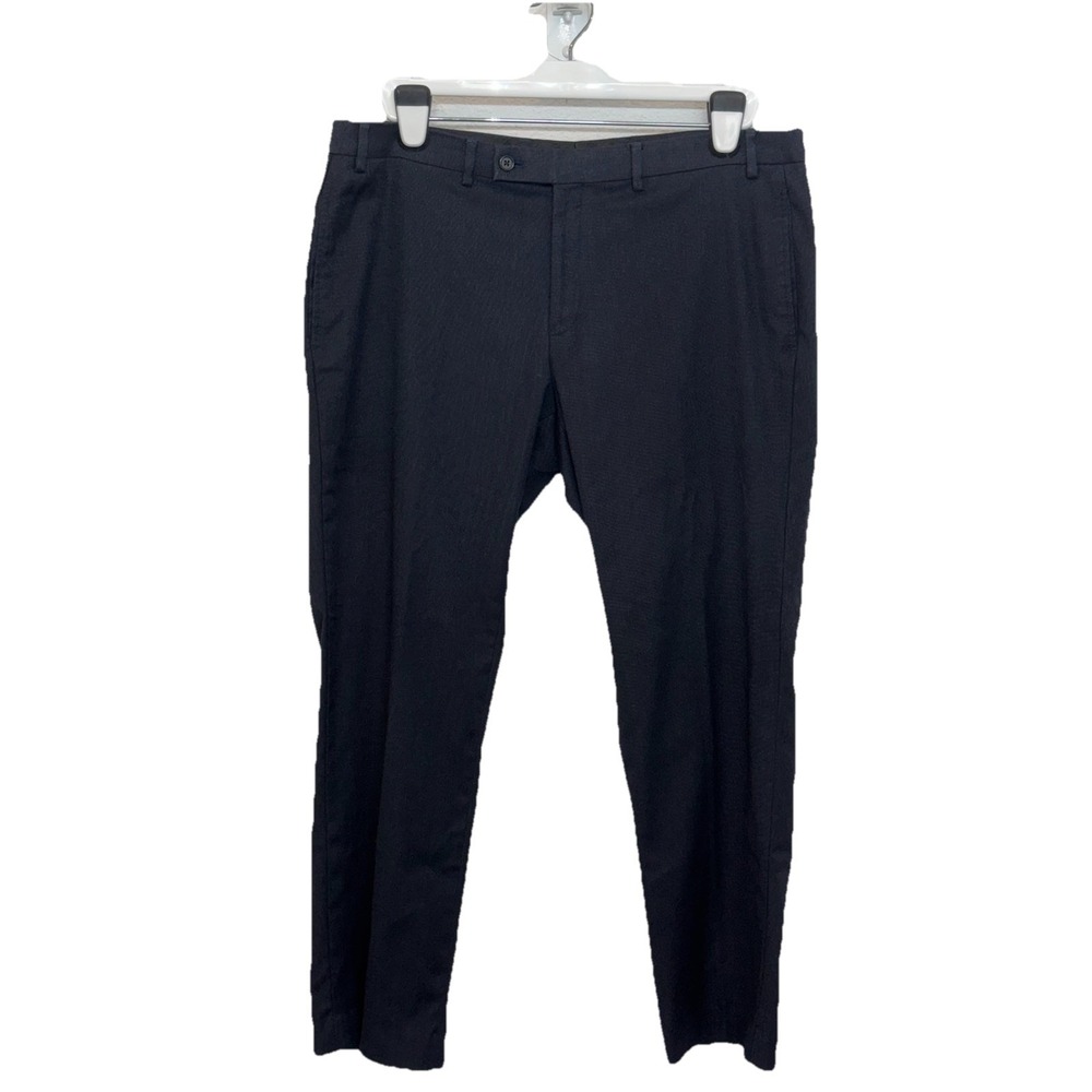 Lauren Ralph Lauren Mens Dress Pants 38x29 Navy Blue Flat Front Straight Leg